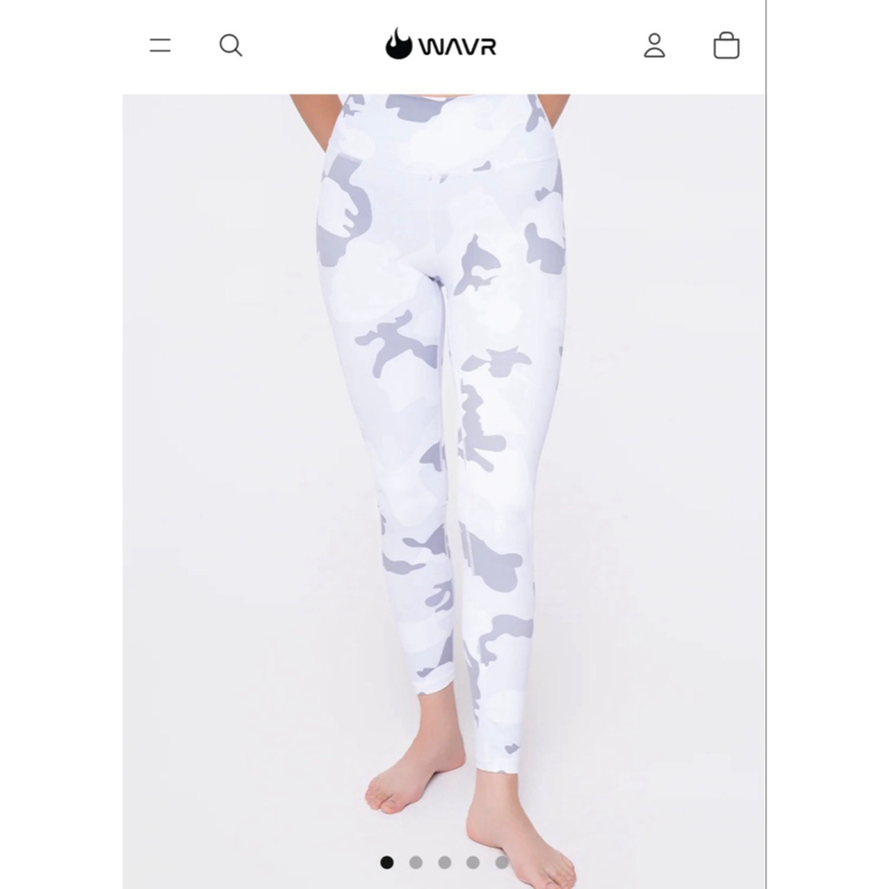 Women’s Werk Dance-wear White Camo Leggings XS - Picture 2 of 11